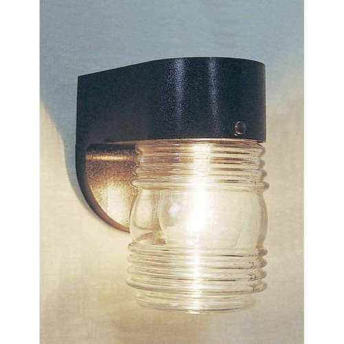 Volume Lighting Volume V9722-5 1-light Black Exterior Wall Sconce with Clear Bee Hive Glass 