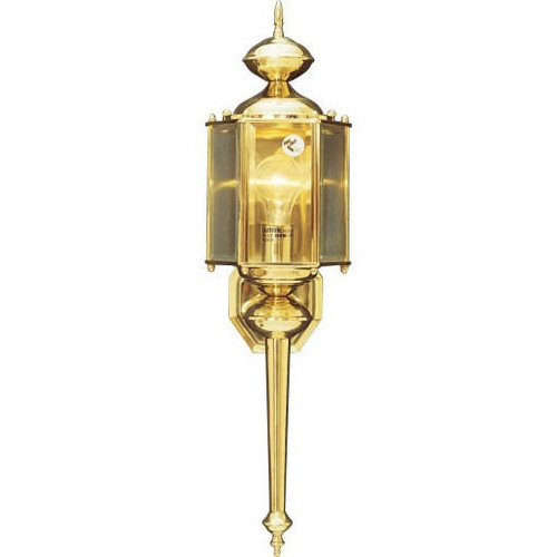 Volume Lighting Volume V9110-2 1 Lamp Coach Light Wall Mount or Wall Sconce with Clear Beveled Glass Panes 