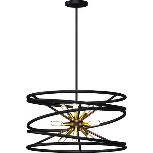 Volume Lighting Volume V3049-79 9-Light Industrial Retro Modern Chandelier 