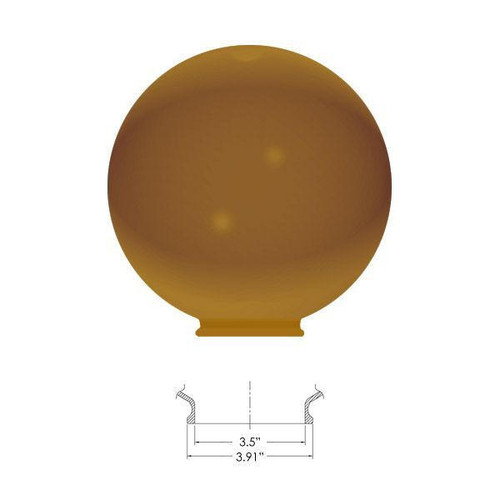 LBS Lighting Replacement Bronze 10" Outdoor Polycarbonate Globe Cover | Lip 