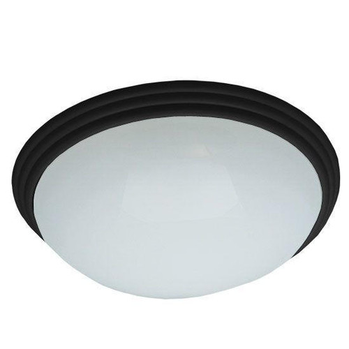 Incon Lighting 16" Translucent White Acrylic Lens Decorative Black Ring Medium Indoor Ceiling Light 22W LED 3000K 