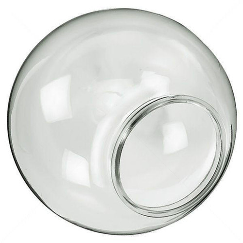 LBS Lighting 8" Clear Plastic Light Globe 4 Inch Neck Lip
