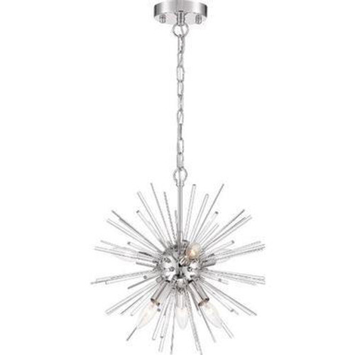 Nuvo Lighting Nuvo 60-6991 Polished Nickel 6 Light Ceiling Mount Fixture 