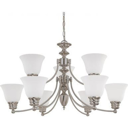 Nuvo Lighting Nuvo 60-3256 Brushed Nickel 9 Light Ceiling Mount Fixture 