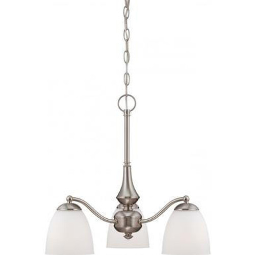 Nuvo Lighting Nuvo 60-5042 Brushed Nickel 3 Light Ceiling Mount Fixture 