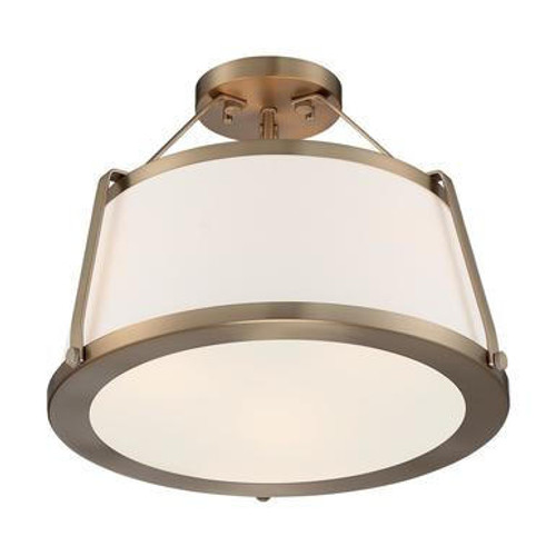 Nuvo Lighting Nuvo 60-6997 Burnished Brass 3 Light Ceiling Mount Fixture 