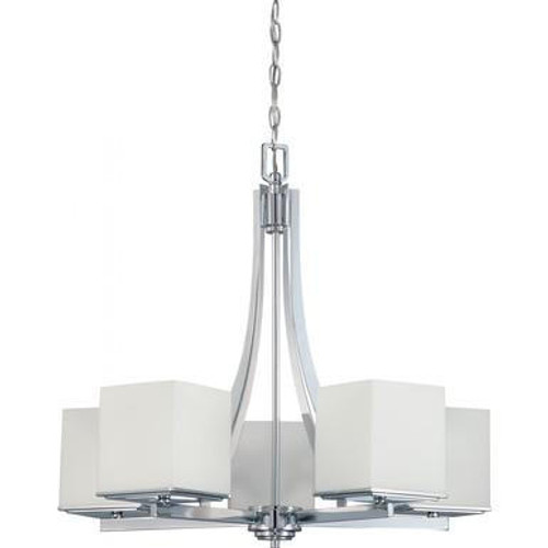Nuvo Lighting Nuvo 60-4086 Polished Chrome 5 Light Ceiling Mount Fixture 