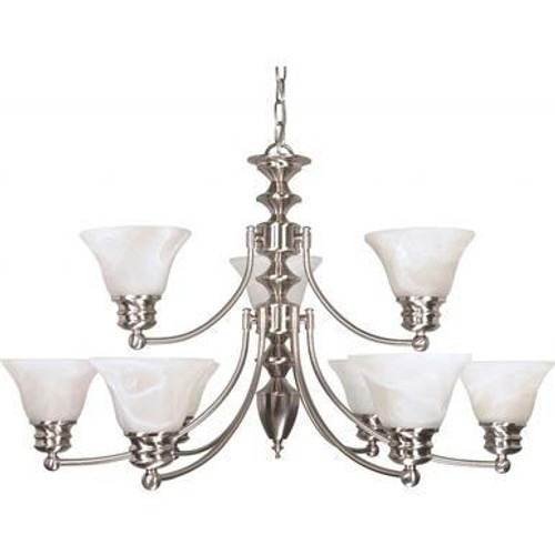 Nuvo Lighting Nuvo 60-360 Brushed Nickel 9 Light Ceiling Mount Fixture 