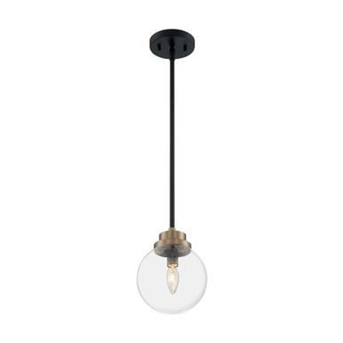 Nuvo Lighting Nuvo 60-7121 Matte Black and Brass Ceiling Mount Fixture 