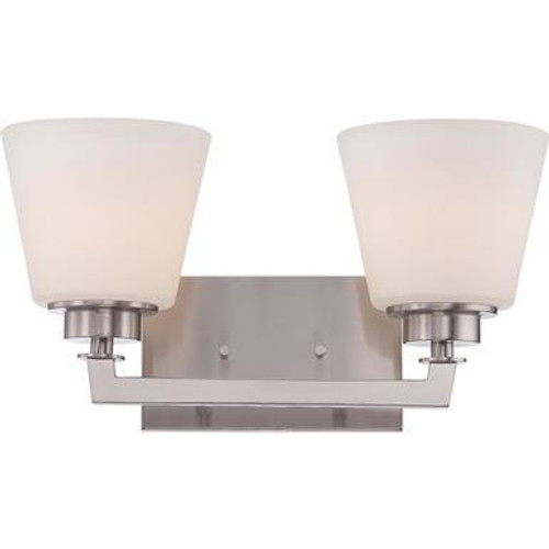 Nuvo Lighting Nuvo 60-5452 Brushed Nickel 2 Light Wall Mount Fixture 