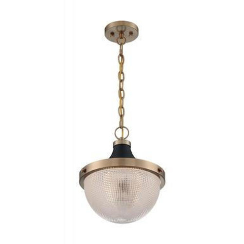 Nuvo Lighting Nuvo 60-7060 Burnished Brass and Black Ceiling Mount Fixture 