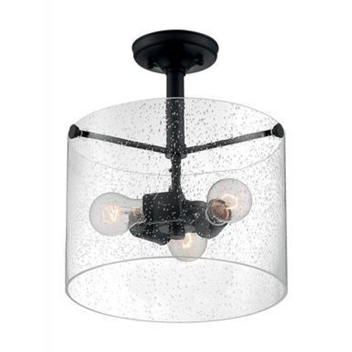 Nuvo Lighting Nuvo 60-7288 Matte Black 3 Light Ceiling Mount Fixture 