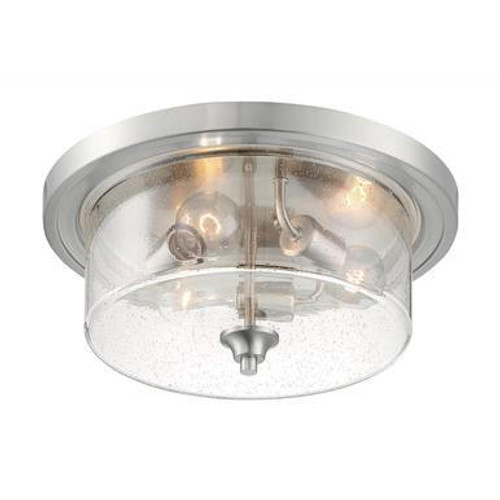 Nuvo Lighting Nuvo 60-7191 Brushed Nickel 3 Light Ceiling Mount Fixture 