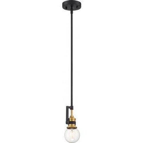 Nuvo Lighting Nuvo 60-6975 Warm Brass and Black Ceiling Mount Fixture 