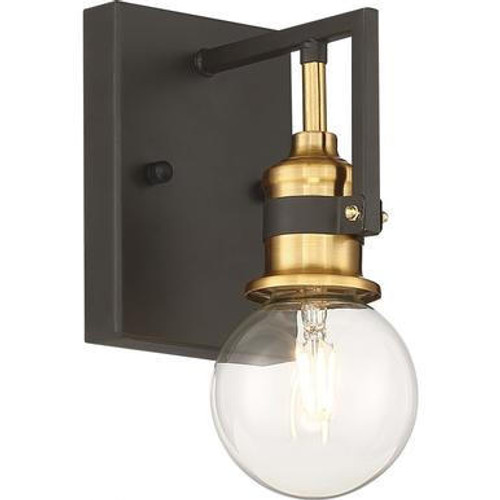 Nuvo Lighting Nuvo 60-6971 Warm Brass and Black Wall Mount Fixture 