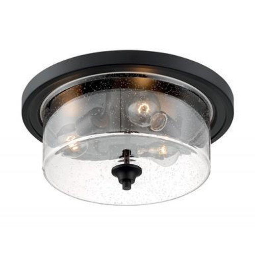 Nuvo Lighting Nuvo 60-7291 Matte Black 3 Light Ceiling Mount Fixture 