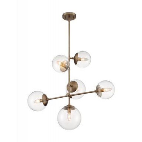 Nuvo Lighting Nuvo 60-7125 Burnished Brass 6 Light Ceiling Mount Fixture 