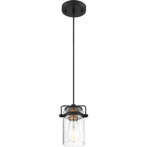 Nuvo Lighting Nuvo 60-6733 Black and Aged Gold Ceiling Mount Fixture 
