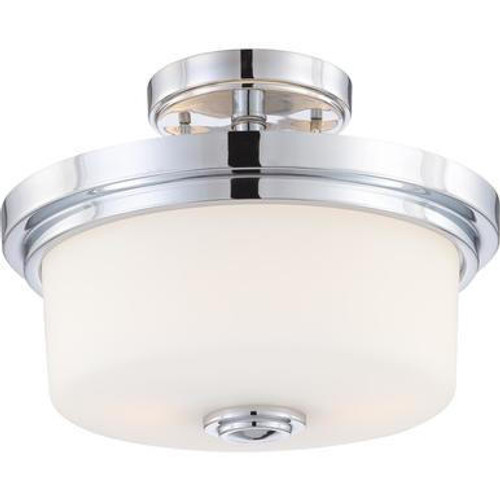 Nuvo Lighting Nuvo 60-4593 Polished Chrome 2 Light Ceiling Mount Fixture 