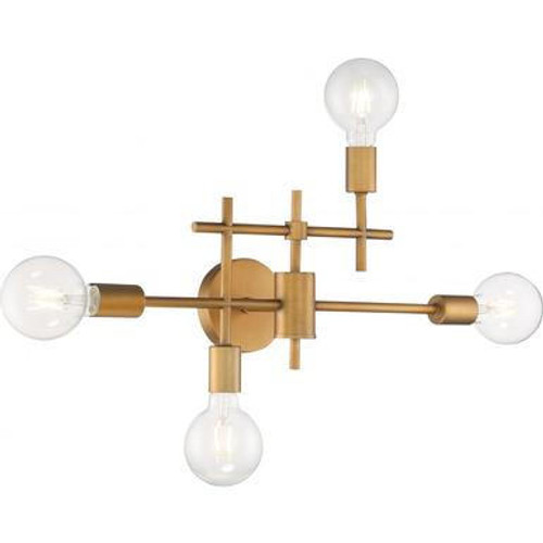 Nuvo Lighting Nuvo 60-6871 Aged Gold 4 Light Wall Mount Fixture 