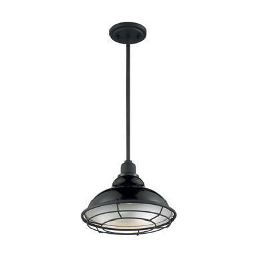 Nuvo Lighting Nuvo 60-7004 Black and Silver Ceiling Mount Fixture 