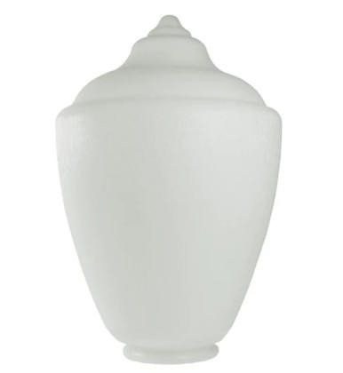 LBS Lighting 23" Frost Acorn Street Lamp Light Cover 8" Neck Lip Base