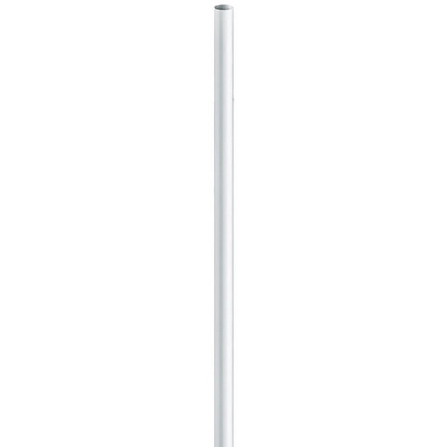 LBS Lighting 84" White Residential Direct Burial Aluminum Lamp Pole 