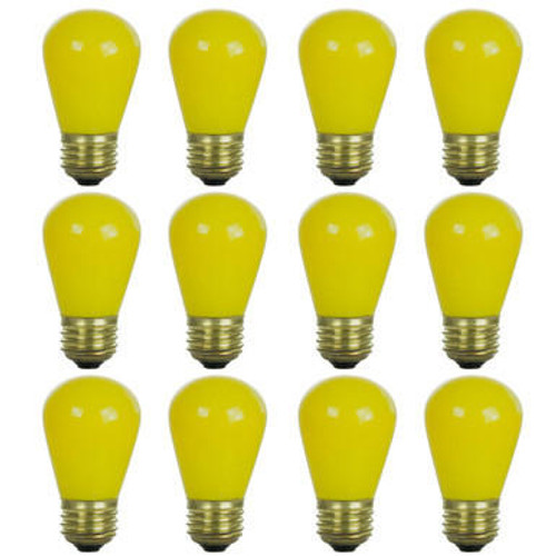  Sunlite 41480-SU 11S14/12PK Yellow S14 Party Bulbs 