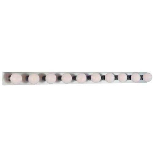 Volume Lighting Volume V1030-33 Brush Nickel Hollywood Bar 10 Light Fixture 