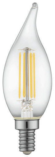 TCP FF11D6027E12SCL95 - Clear F11 LED Candelabra Bulb - 5W - 95 CRI - 2700K