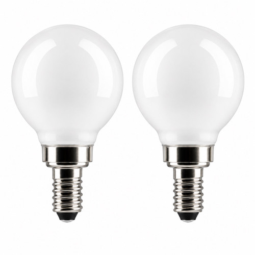 5.5G16.5/LED/WH/927/120V/E12/2 Satco S21814 - White LED G16.5 Globe Bulb -2700K- 2 Pack