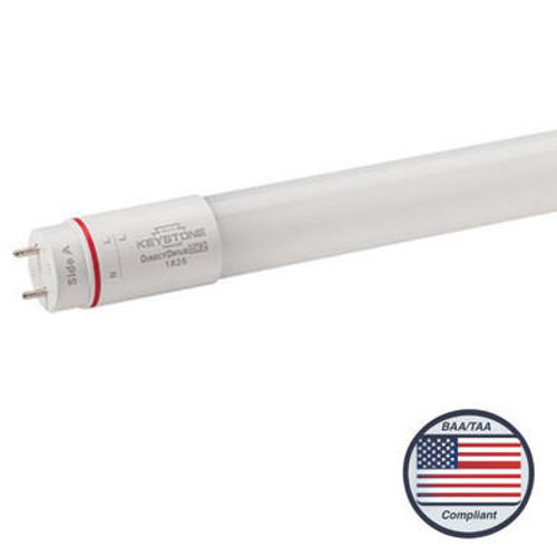 Keystone Technologies Keystone KT-LED10.5T8-48G-840-DX2/USA BAA Compliant LED T8 Tube 4000K 