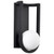 Satco 62-1619 Matte Black Wall Lantern Light with White Opal Glass