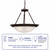 V6972-79 Volume Lighting Lunar - 5-1/2" Bronze Bowl Pendant Chandelier with Alabaster Glass