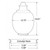 LBS Lighting 17" Clear Acorn Street Light Cover with 6" Neck Base