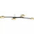 Volume Lighting  Volume V3354-98 Black & Gold Linear Pendant Light Fixture 