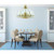 Volume V5707-2 Polished Brass Hanging Chandelier Fixture 