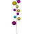Vickerman 10' Fuchsia Lime And Turquoise Assorted Finish Branch Ball Christmas Ornament Garland