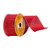 Q214665 Vickerman - 2.5 in x 10 yd Red and Gold Stripes Wired Decorative Ribbon