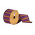 Q180401 Vickerman - 2.5 in x 10 yd Orange and Purple Striped Wired Decorative Ribbon