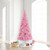 Vickerman 7.5' Pink Fir Slim Artificial Christmas Tree with Pink Dura-lit LED Lights