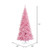 Vickerman 7.5' Pink Fir Slim Artificial Christmas Tree with Pink Dura-lit LED Lights