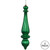 Vickerman N150804DMV - Green Finial Ornament