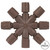 X6B6616 Vickerman - Single Mold LED Set Brown Coaxial 8-Way Splitter 2/Bag CSA/us Listed Christmas Light Accessory