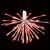 X21W083 Vickerman - 16 Inch 80-Light Outdoor Red LED Starburst Christmas Light - White Wire