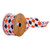 Q221161 Vickerman - 2.5 in x 10 yd White, Orange, and Black Diamond Wired Decorative Ribbon