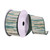 Q214829 Vickerman - 2.5 in x 10 yd Green, Cream, and Champagne Stripe Metallic Wired Decorative Ribbon