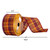Q215077 Vickerman - 2.5 in x 10 yd Burgundy and Orange Plaid Wired Decorative Ribbon