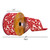 Q214855 Vickerman - 2.5 in x 10 yd Cream and Red Filigree Wired Decorative Ribbon