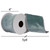 QR222527 Vickerman - 4 in x 5 yd Aqua Velvet Wired Decorative Ribbon